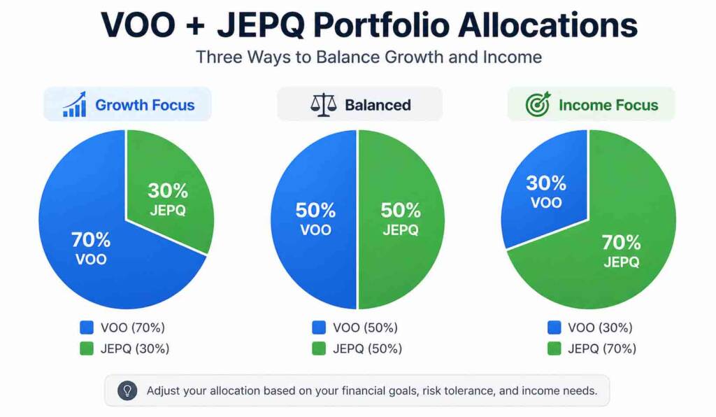 VOO and JEPQ portfolio allocation chart