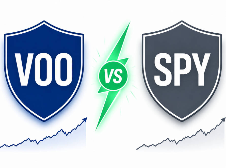 VOO vs SPY 2026 comparison showing S&P 500 ETF expense ratio, AUM, and performance for long-term investors