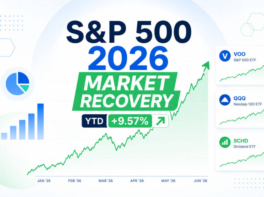 Is it a good time to buy ETFs in June 2026 — market outlook flat vector illustration with growth chart and ETF icons